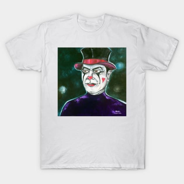 'PORTRAIT OF THE HARLEQUIN IN MIDDLE-AGE' T-Shirt by jerrykirk